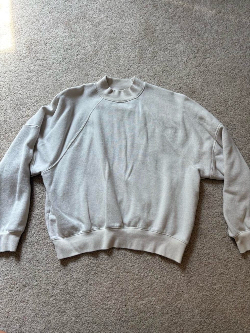 PINK Victoria's Secret Men's Cream Crewneck Sweater